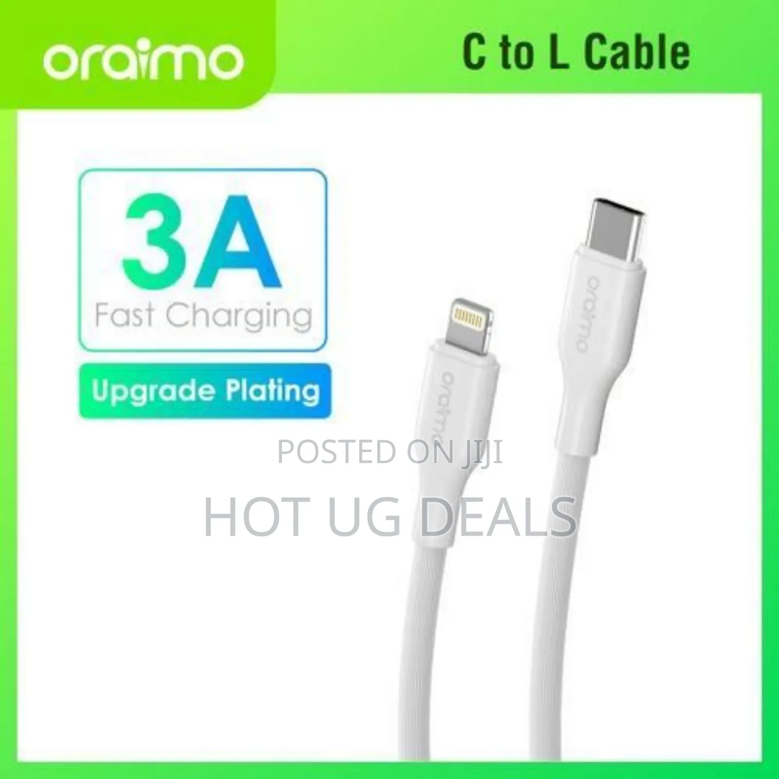 Oraimo Data Cable 3a 1m Type C To Lightning White Type-c To Lightning
