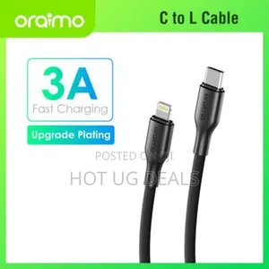 Oraimo Data Cable 3a 1m Type C To Lightning Black