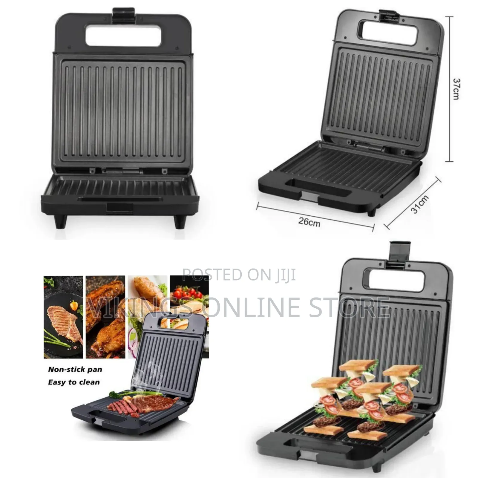 Raf Versatile 2-in-1 Sandwich Maker Indoor Grill