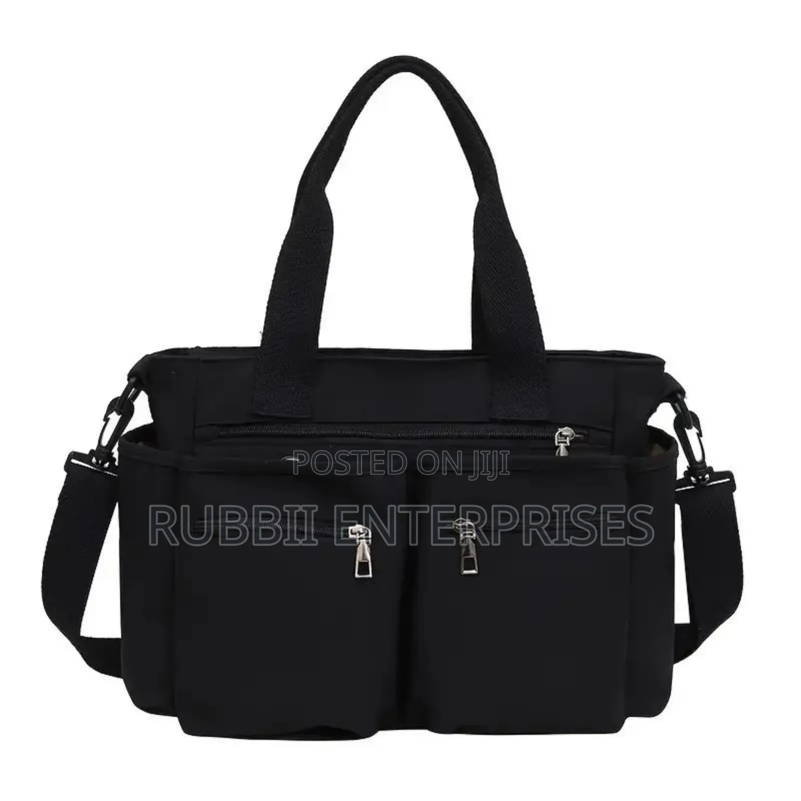 Black Nylon Tote Bag