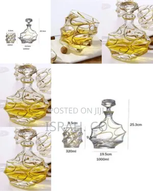 7pcs Wine Bottle Liquor Dispenser Whisky Engraved Decanter Set