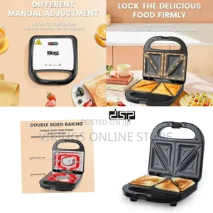 Efficient Non-Stick Sandwich Maker and Toaster - Multicolor