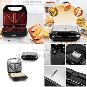 Raf R.254 Sandwich Maker With Non-Stick Coating - Multicolor