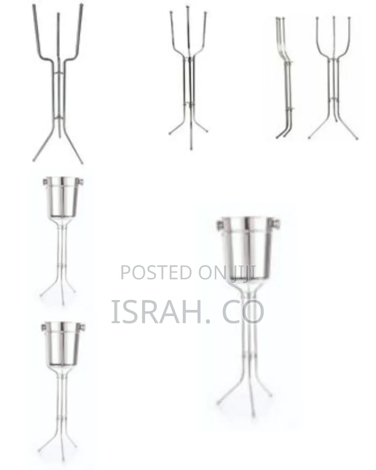 Stainless Steel Space Saving Chrome Wine Bucket Stand Only Champagne