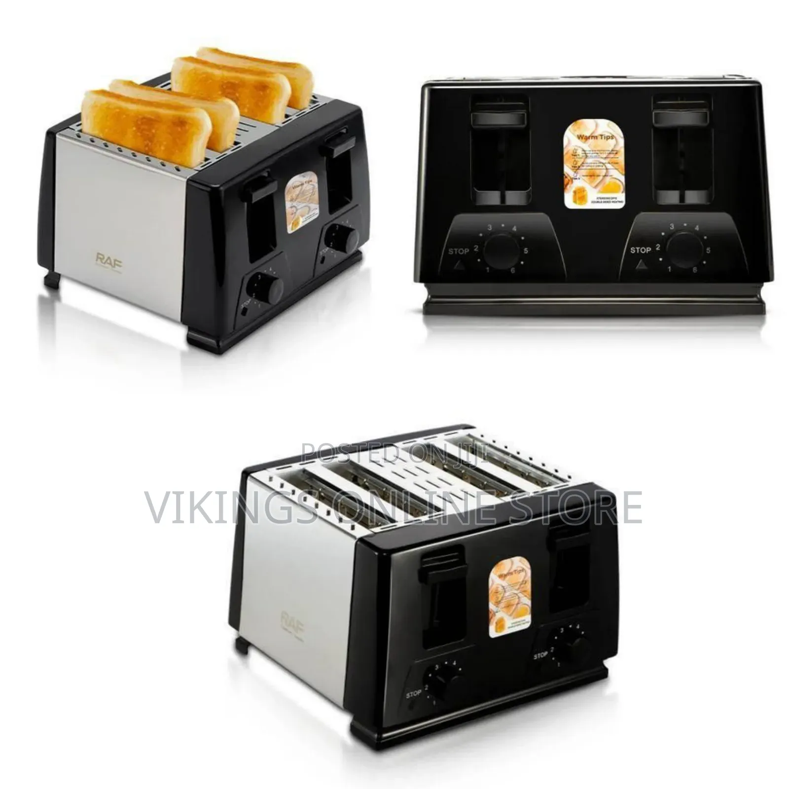 Raf Efficient 4-Slice Electric Toaster - Multicolor