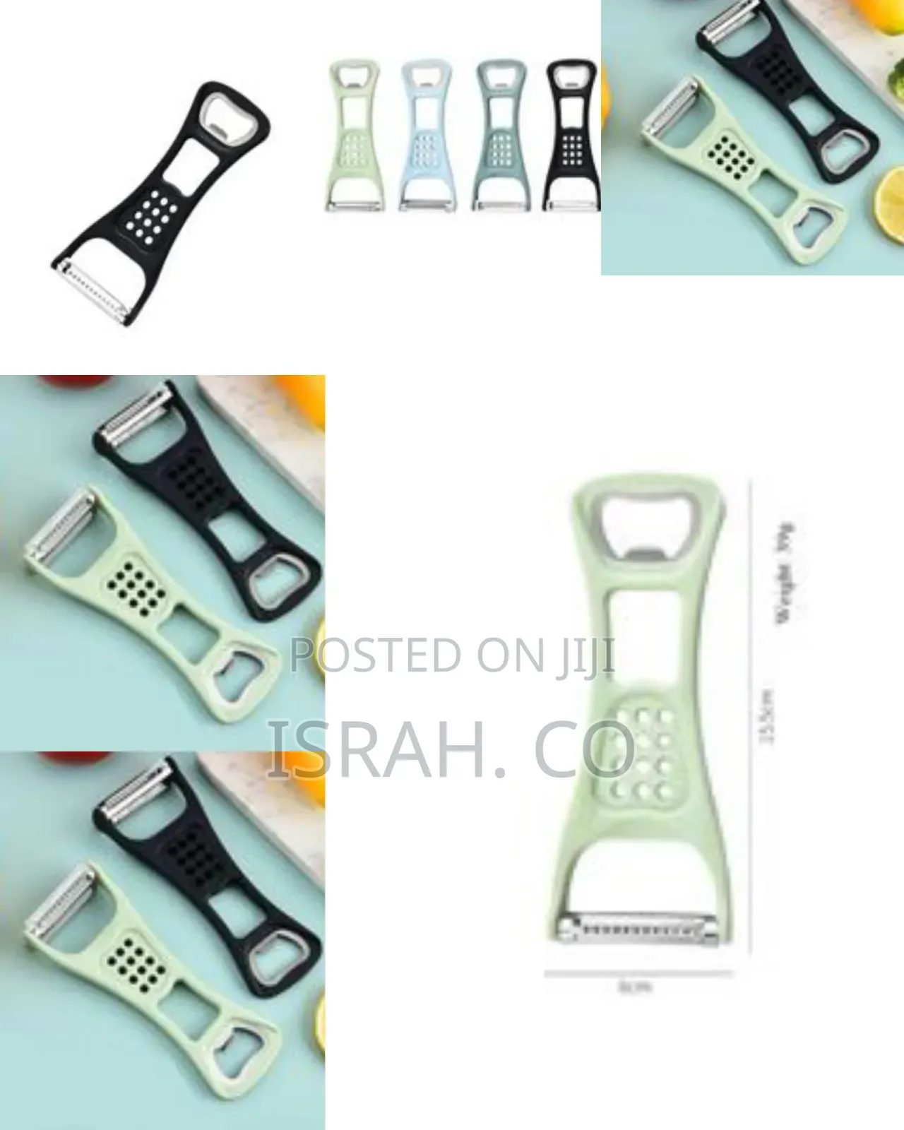 4 In1 Flat Blade Serrated Vegetable and Fruit Potato Peeler