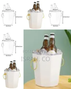 Metal Ice Bucket, Stainless Steel Drink Beer Chiller, Octagonal