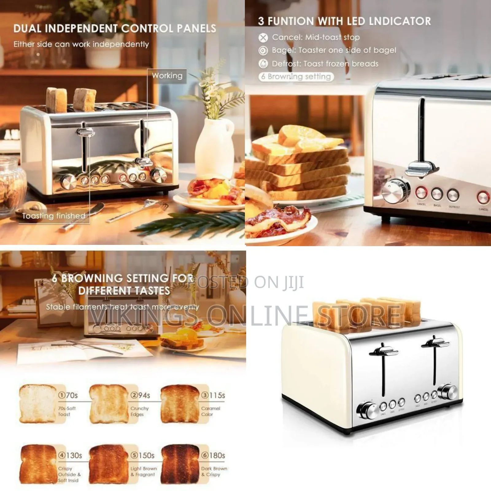 Classic Four-Slice Toaster - Multicolor