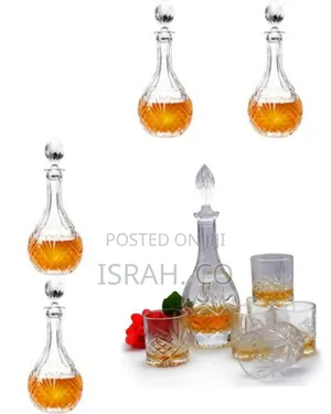 Bar Bottle Bourbon Pitcher or for Lead-Free Barware Large Glass