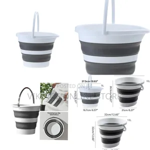 Round Collapsible Water Bucket for House Cleaning, Space Saving