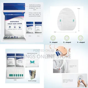 60 PCS Double Disposable Paper Toilet Seat Covers for Adults