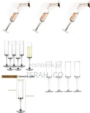 6pcs Champagne Flutes, 165ml Clear Champagne Glasses, Unbreakable Reu