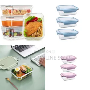 Leak-Proof Oven Safe Glass Food Containers - 680ml - 3 Pack