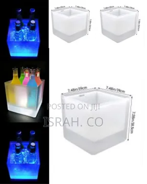 Smeta Led Ice Bucket Color Changing Led Cooler Bucket Double