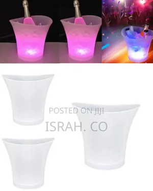 Ice Bucket,5l Large Capacity Wine Cooler 6 Color Led Ce Bucket
