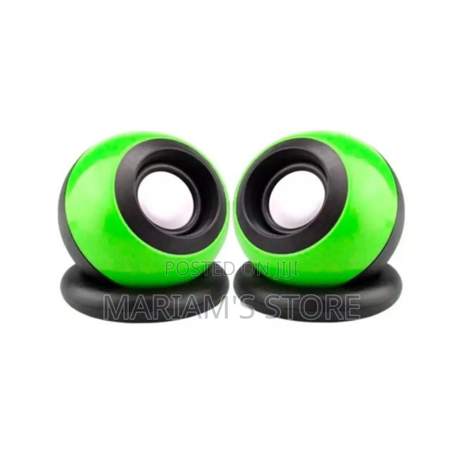 Portable Green Computer Speakers