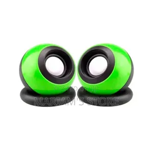 Portable Green Computer Speakers