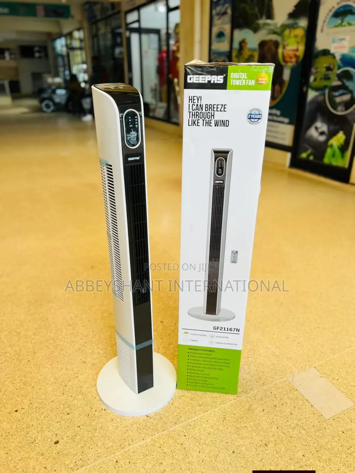 Geepas Digital Tower Fan/Automatic Oscillation Tower Fan