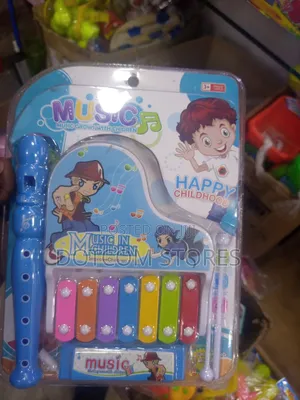 5-Key Plastic Xylophone and Piano Musical Toy Set