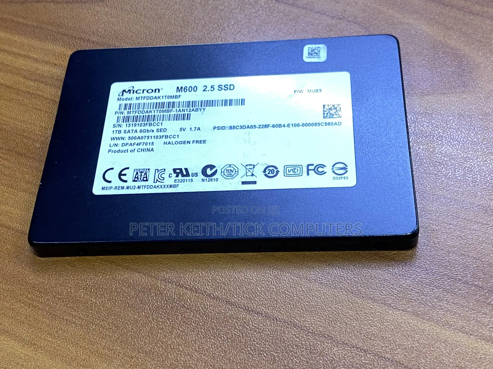 1tb Sata SSD Micron M600 2.5-Inch Internal Solid State Drive (Ssd).