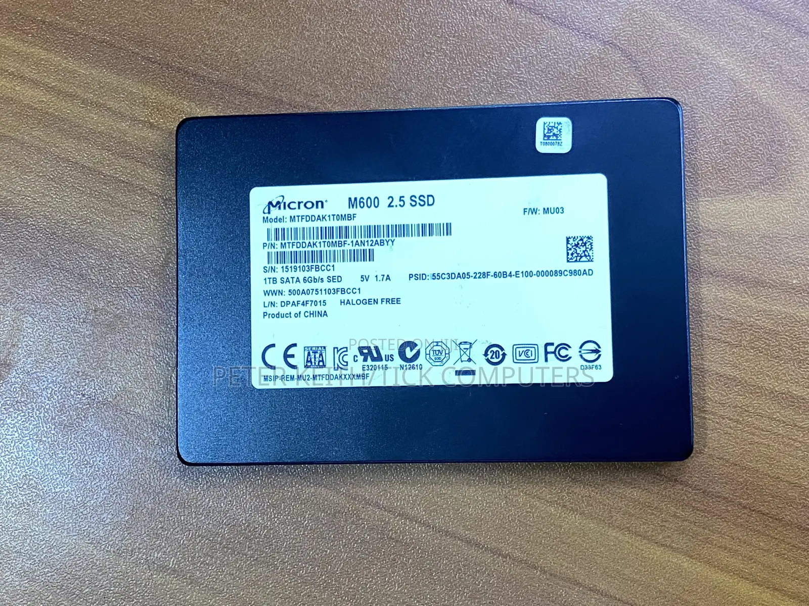 1tb Sata SSD Micron M600 2.5-Inch Internal Solid State Drive (Ssd).