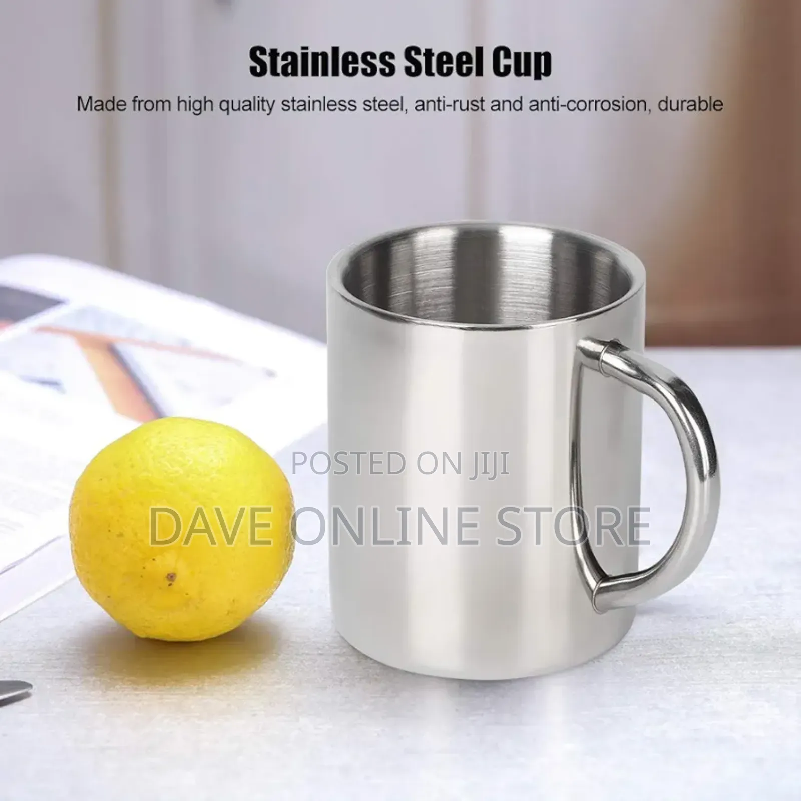 Double-Walled Stainless Steel Travel Coffee Mug Cup Tea Milk Mug