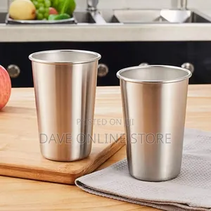 12 Pieces 200mls Stainless Steel Pint Cups Water Glass With Sleeves