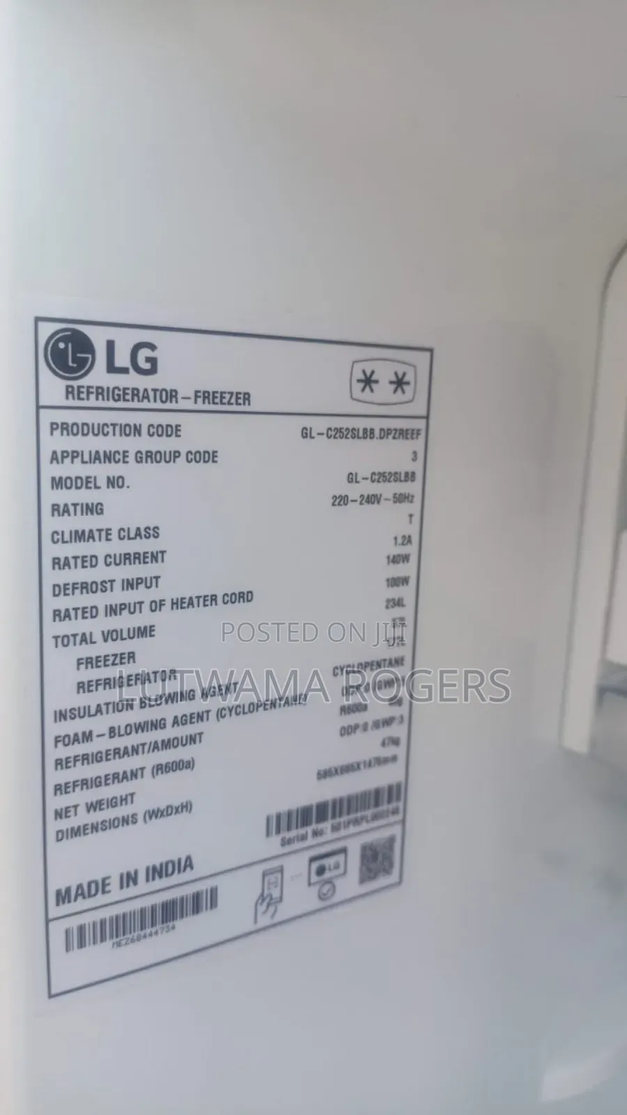 Lg Gl-252lbb.Dpreef
