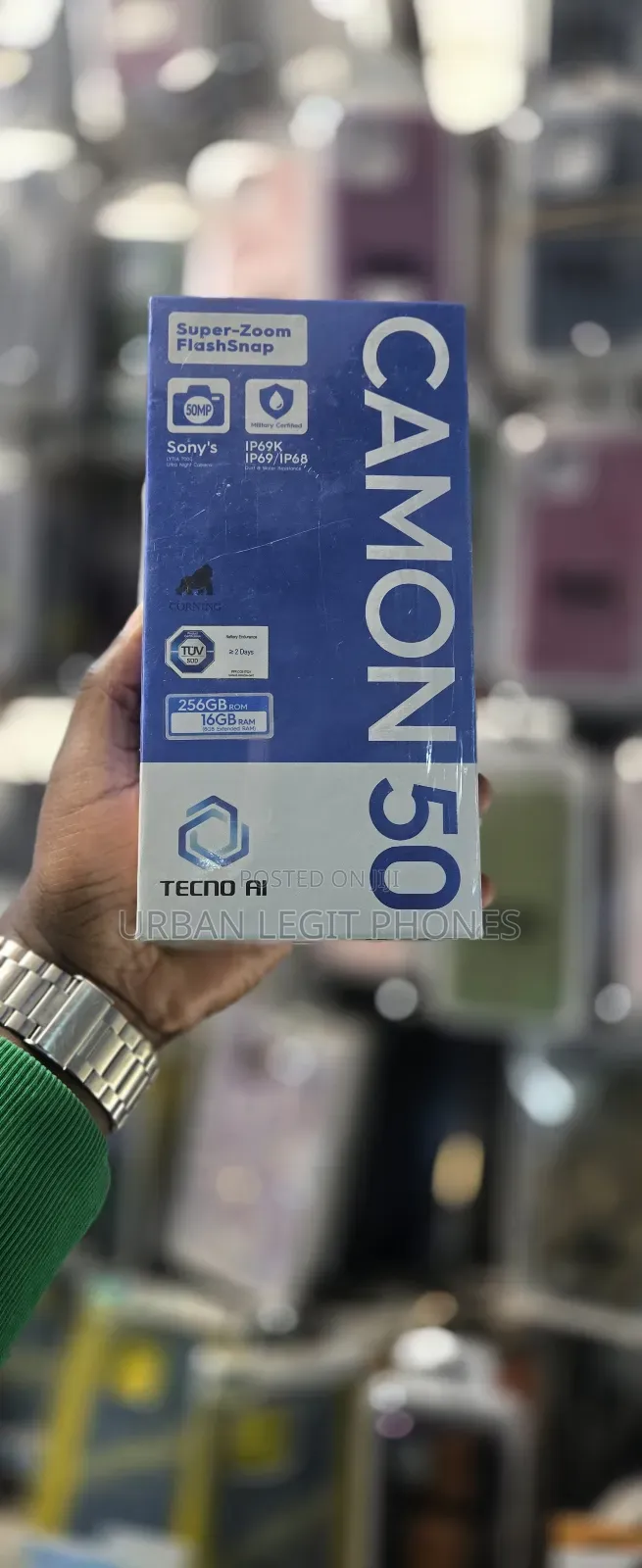 New Tecno Camon 50 256 GB Black