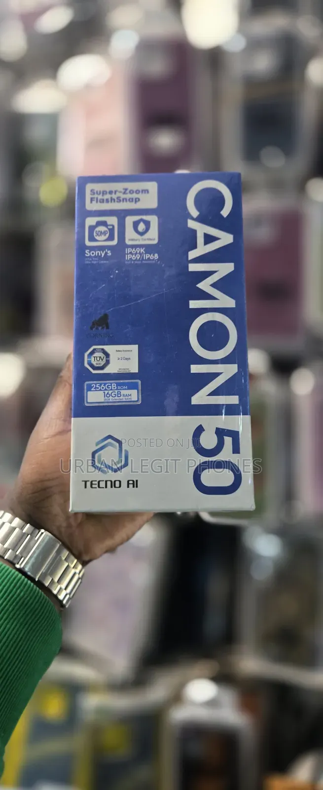 New Tecno Camon 50 256 GB Black