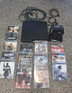 Playstation 3 Slim 160gb With 2 Controllers 14 Games