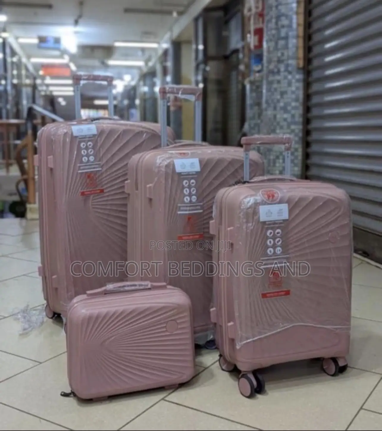 Rubber Suitcase Set Black