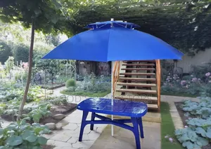 Generic Garden Umbrella and Table Garden Umbrella and Table