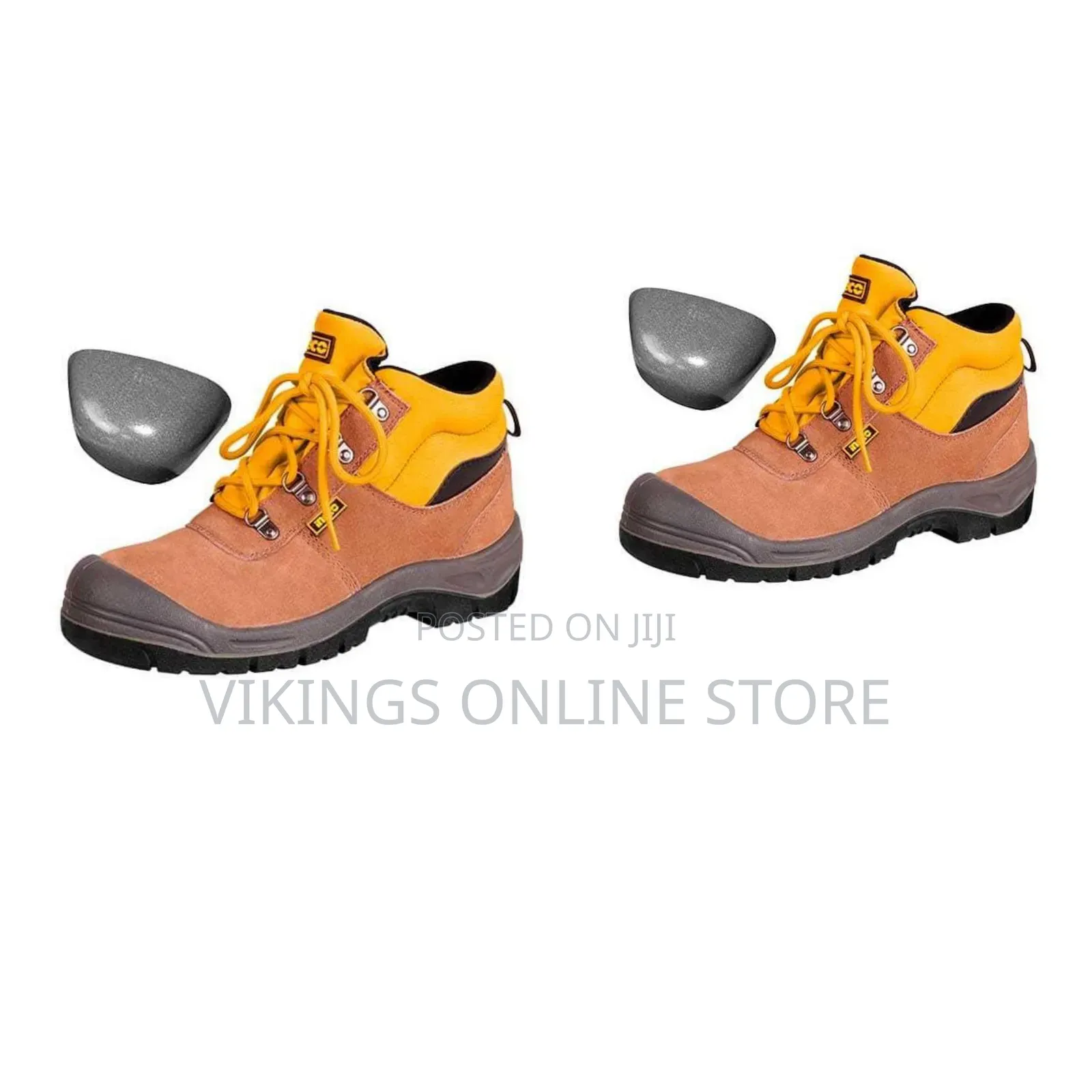 Ingco Safety Boots ( Size 39-46 ) - Brown / Grey / Black / Orange