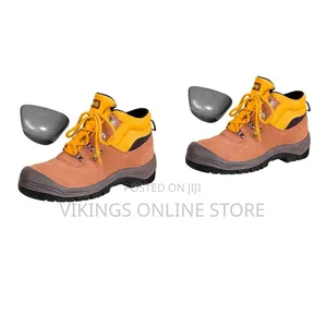 Ingco Safety Boots ( Size 39-46 ) - Brown / Grey / Black / Orange