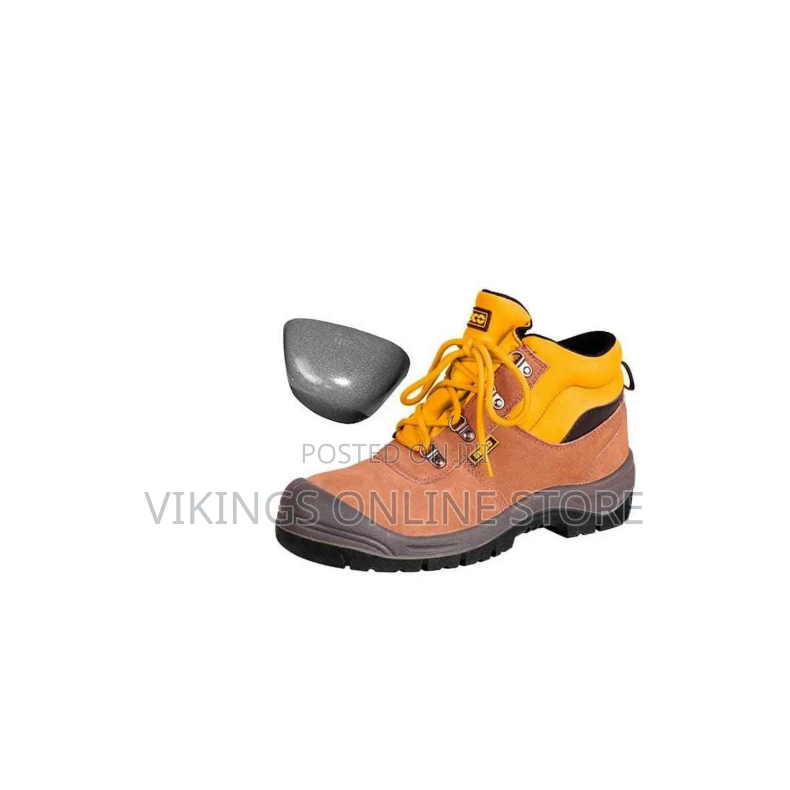 Ingco Safety Boots ( Size 39-46 ) - Brown / Grey / Black / Orange