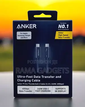 Anker Prime Thunderbolt 4 Cable, a High-Speed Data and Charging Cable.