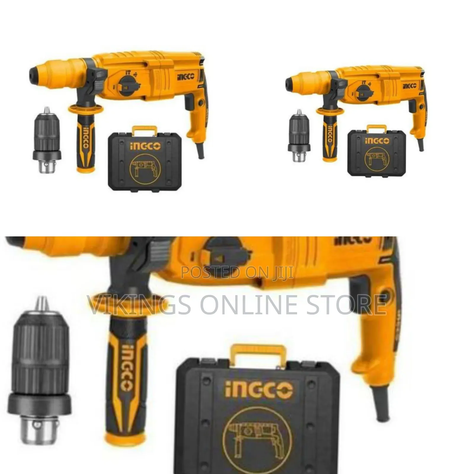 Ingco 26mm 800w Rotary Hammer Drilling Machine Adapter – Orange, Black