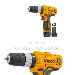 Ingco Cordless Drill Cidli1232e, 12v, 20nm + 2x Battery 1.5ah - Black