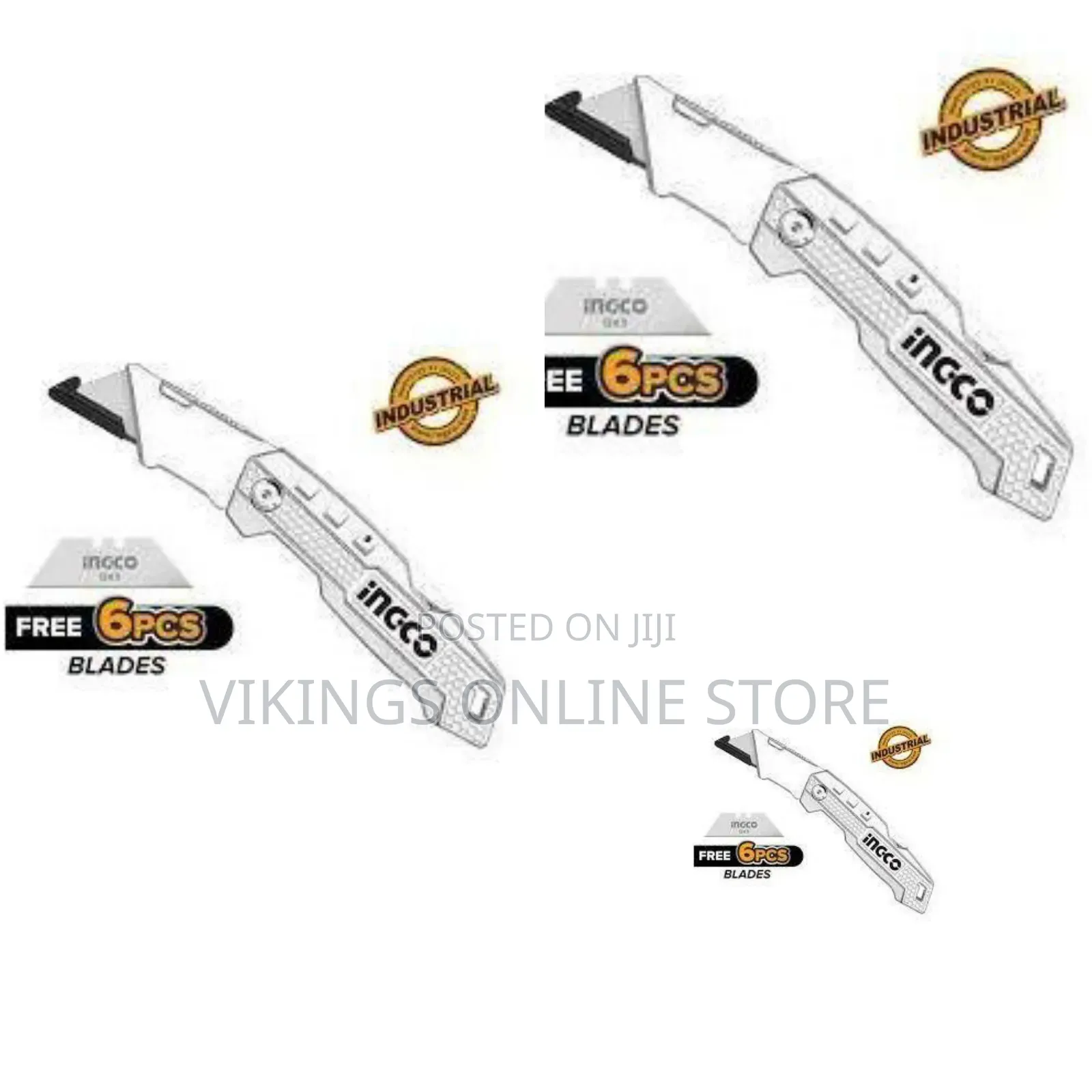 Ingco Cable Stripping Knife Folding Knife Cutters Cutting Blade-Silver