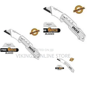 Ingco Cable Stripping Knife Folding Knife Cutters Cutting Blade-Silver