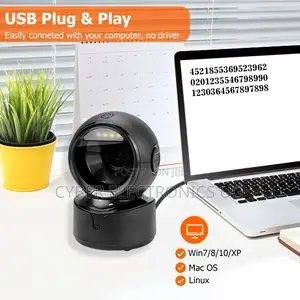 Automatic Desktop Barcode Scanner Handfree Usb Wired Qr Barcode Reader