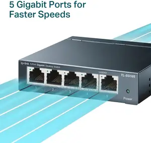 Tp-Link 5 Port Gigabit Unmanaged Ethernet Switch, Network Hub Splitter