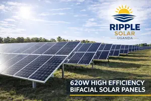 620w Bifacial Solar Panel Double Glass High Efficiency Kampala