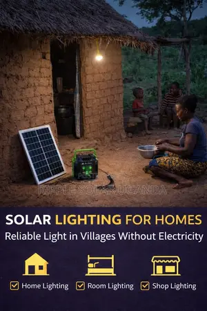 6w Portable Solar Lighting Kit With Phone Charging Battery Backup