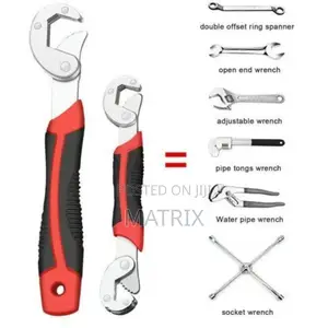 Wiseup Self Tightening Universal Wrench Adjustable Spanner Pipe Wrench