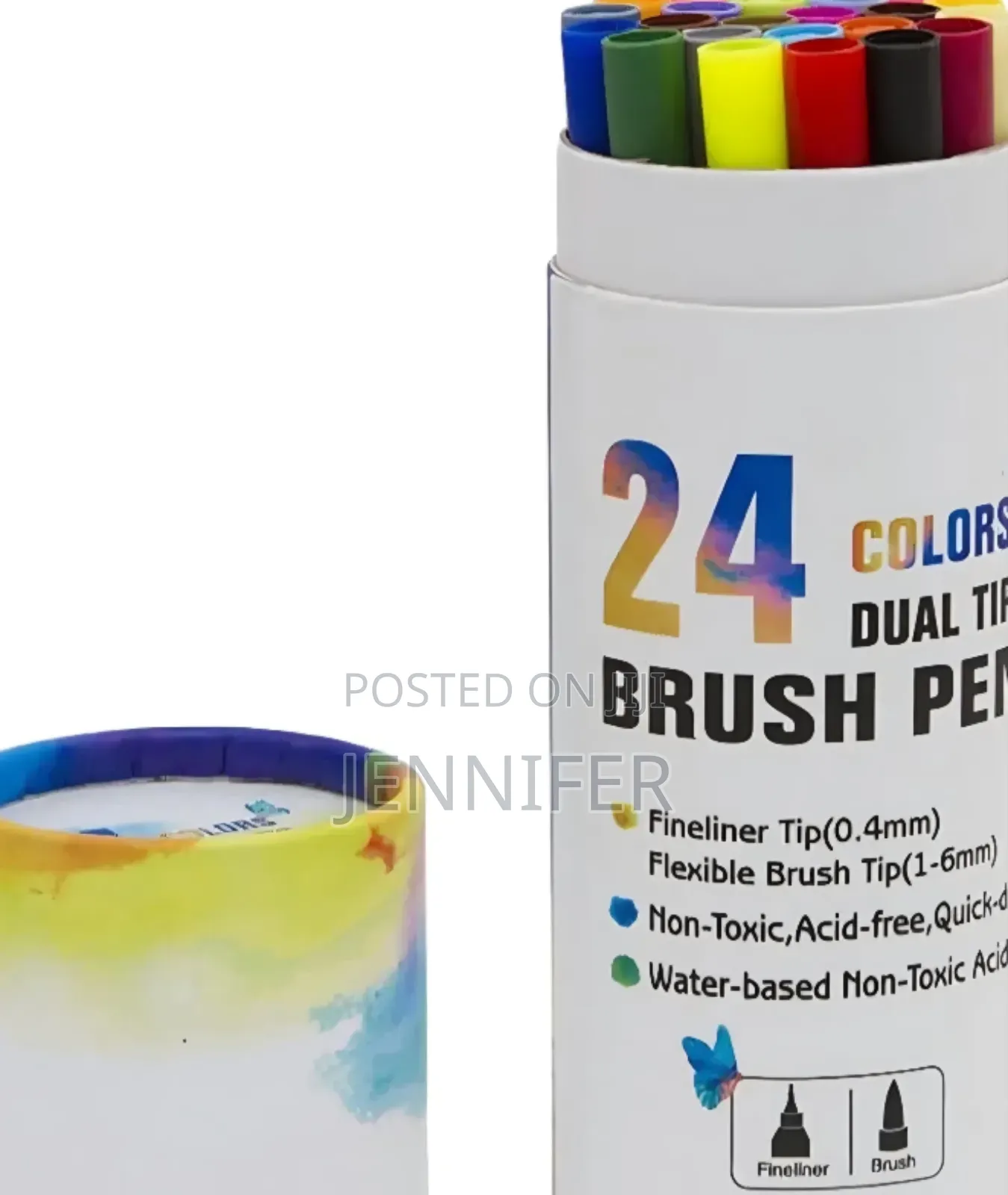 24 Colors Dual Tip Brush Pens