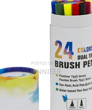 24 Colors Dual Tip Brush Pens