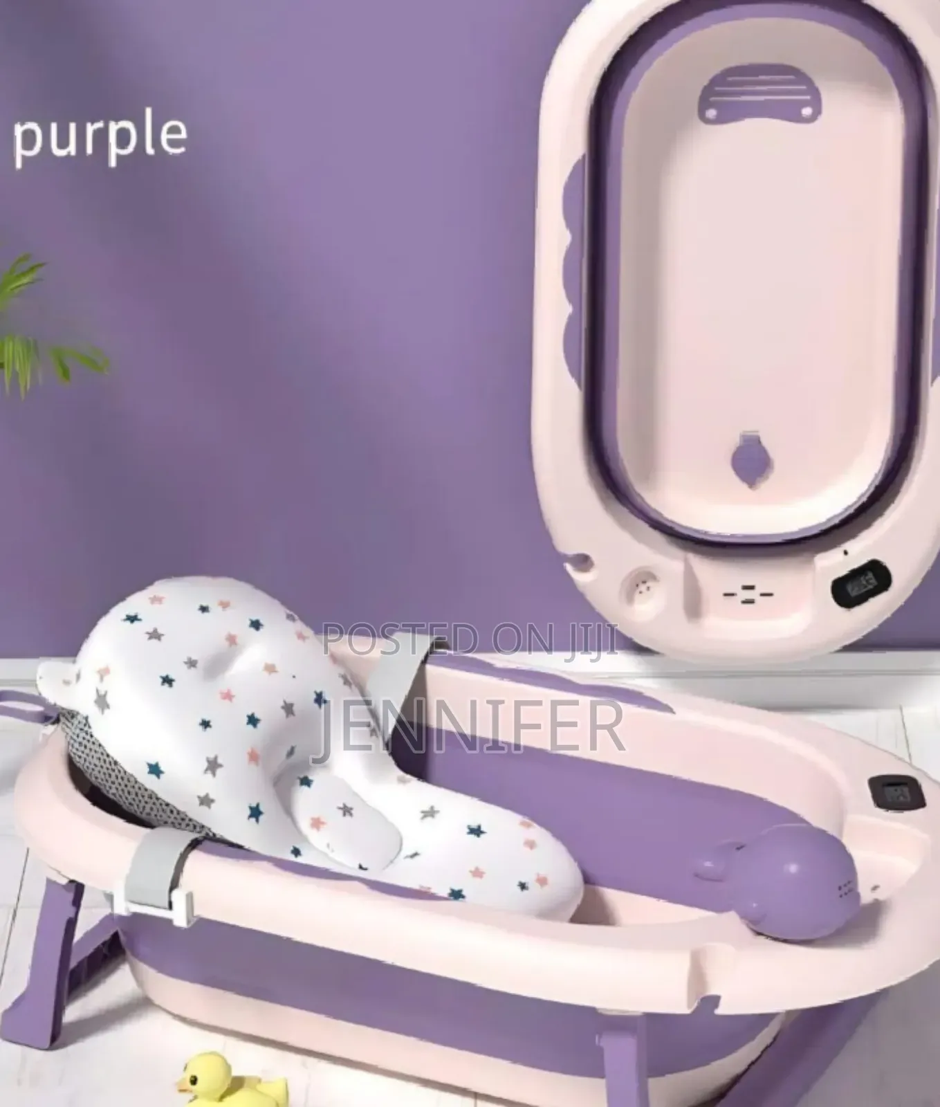 Foldable Baby Bath Tub With Intelligent Temperature Sensor