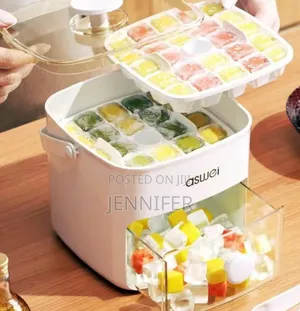 Aswei Portable Ice Cube Maker and Storage Box